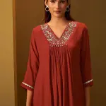 Indo Era Embroidered Kurta & Trousers